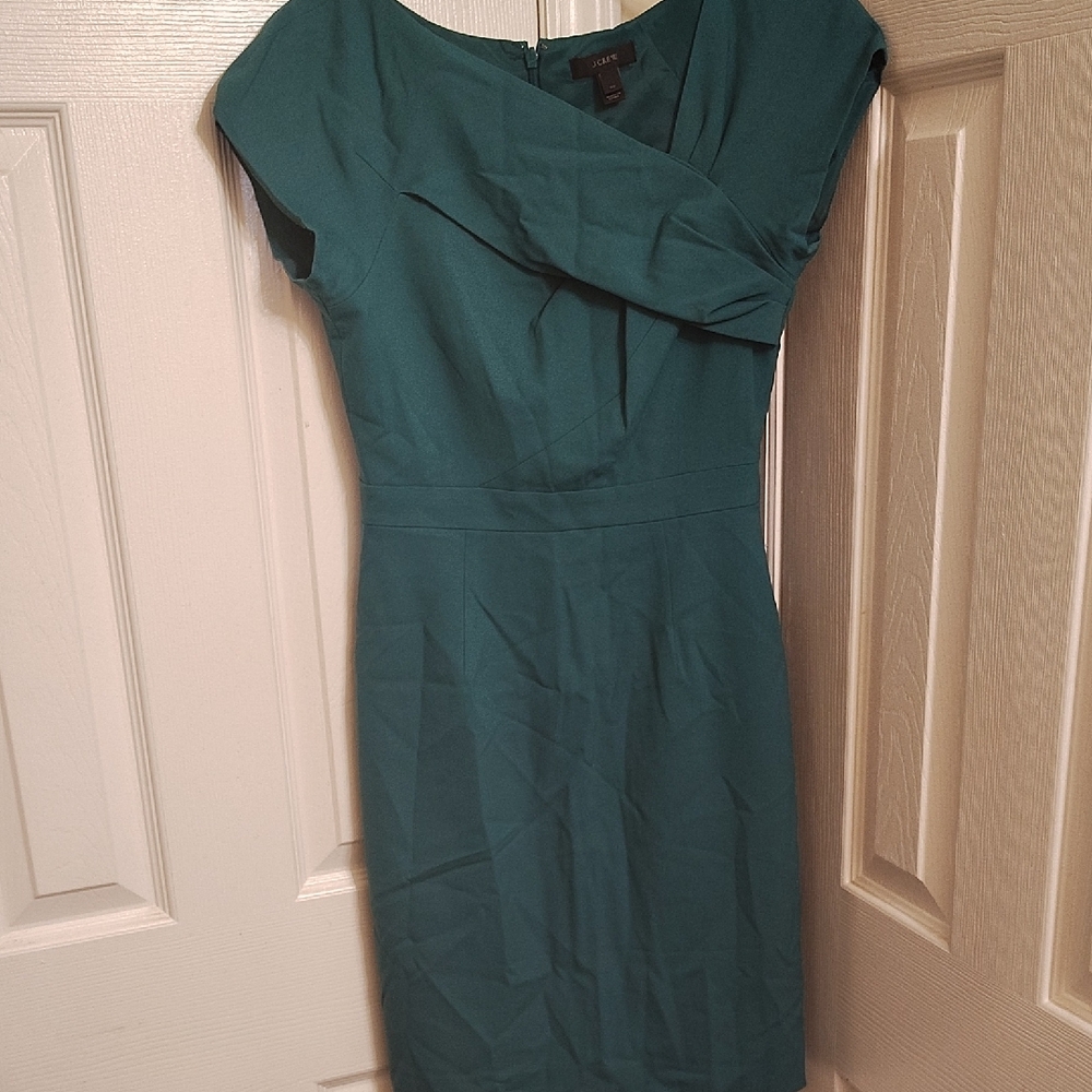 J. Crew Teal Midi Wool Dress
